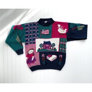 vtg Cape Isle Knitters Americana doll farmhouse goose hand knit‎ sweater